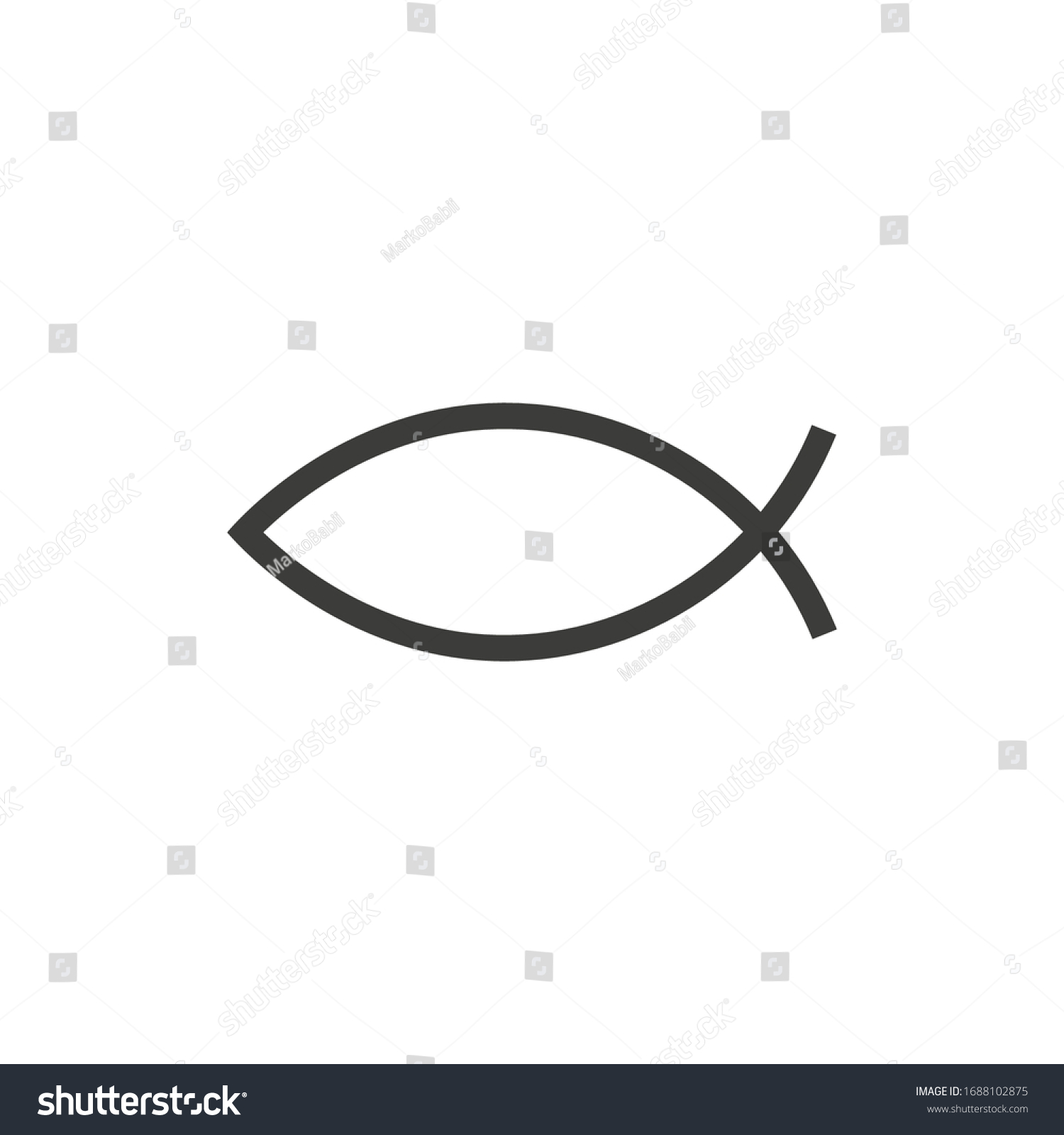 Christians Sign Fish Vector Illustration Flat Stock Vector (Royalty ...