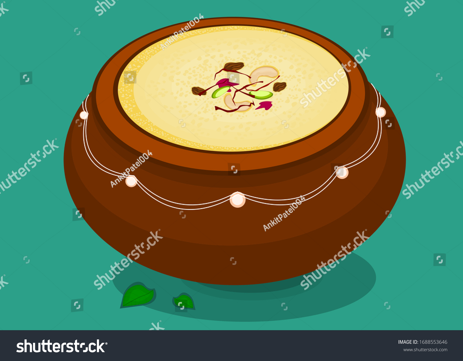 Rabri Rabdi Indian Sweet Dish Food Stock Vector (Royalty Free ...