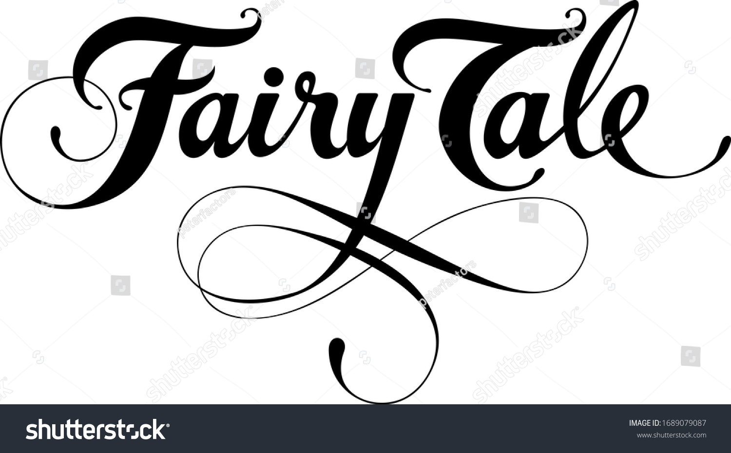 Fairy Tales Custom Calligraphy Text Stock Vector (Royalty Free ...