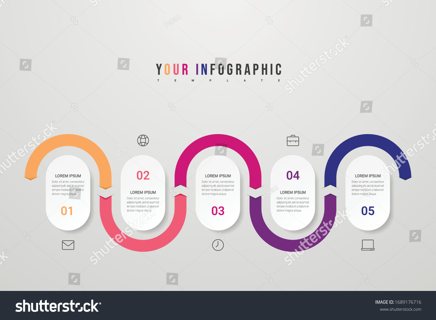 Infographic Design Icons 5 Options Steps Stock Vector (Royalty Free ...