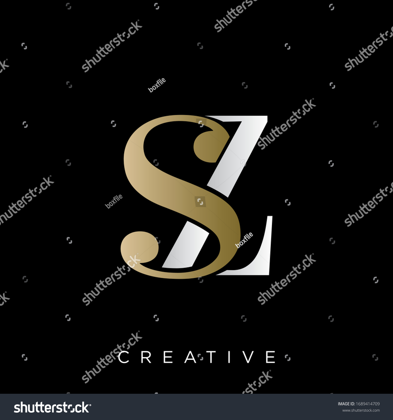 Sz Logo Design Luxury Icon Symbol Stock Vector (Royalty Free ...