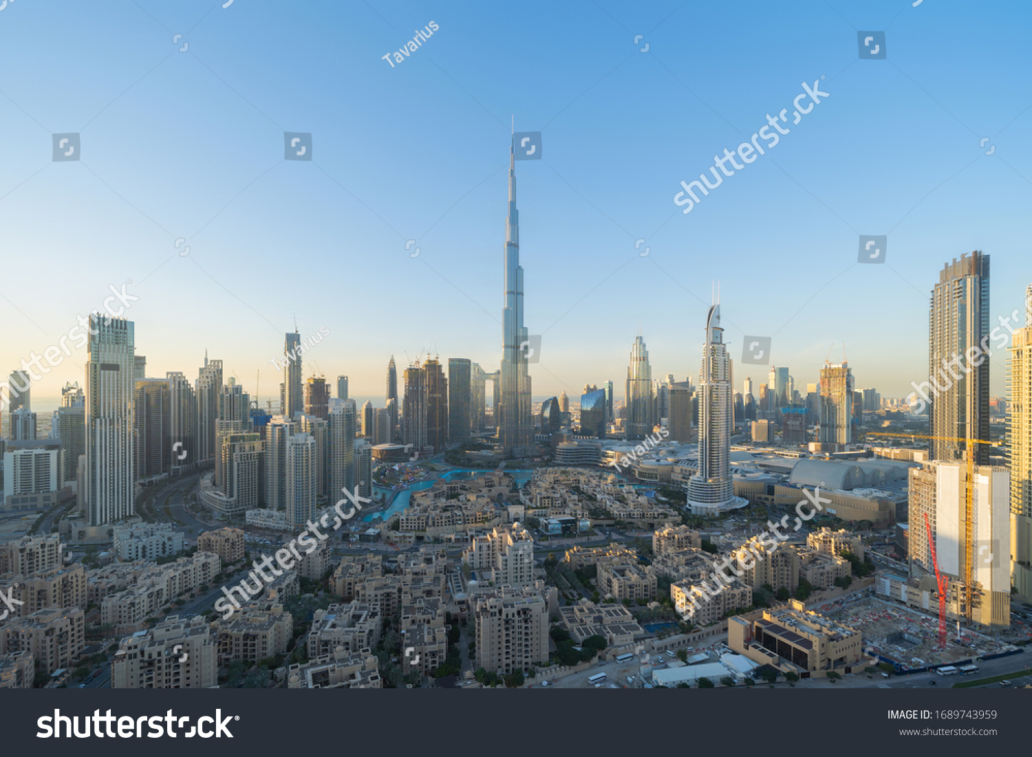 Aerial View Dubai Downtown Skyline Highway Stock Photo 1689743959 ...