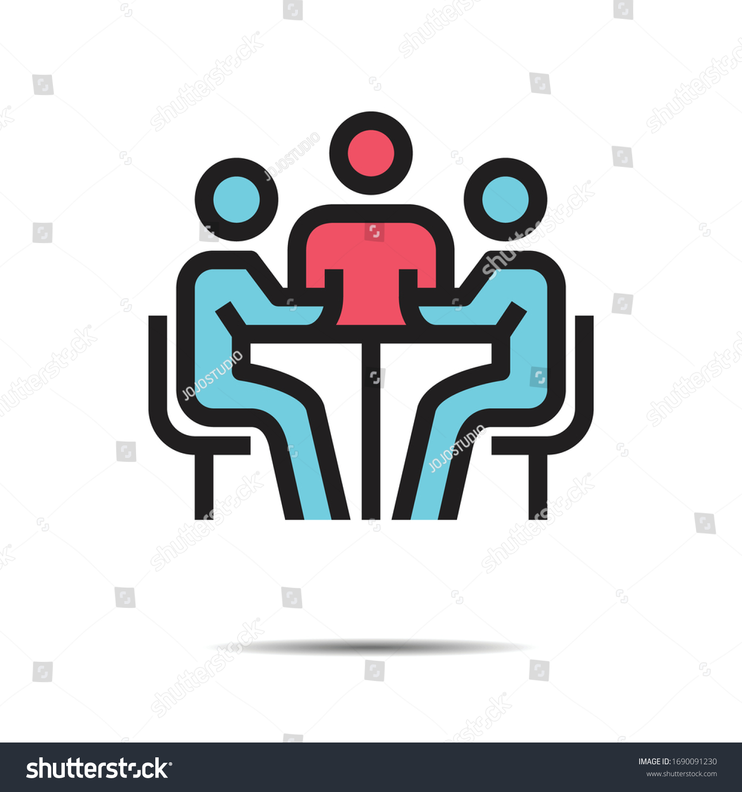 Meeting Icon Business Vector Illustration Stock Vector (Royalty Free ...