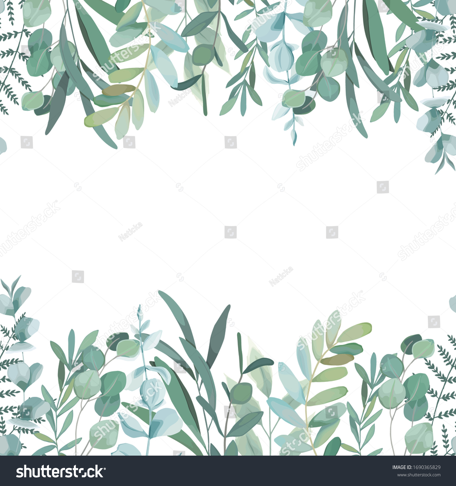 34,038 Watercolor eucalyptus leaf frame Images, Stock Photos & Vectors ...