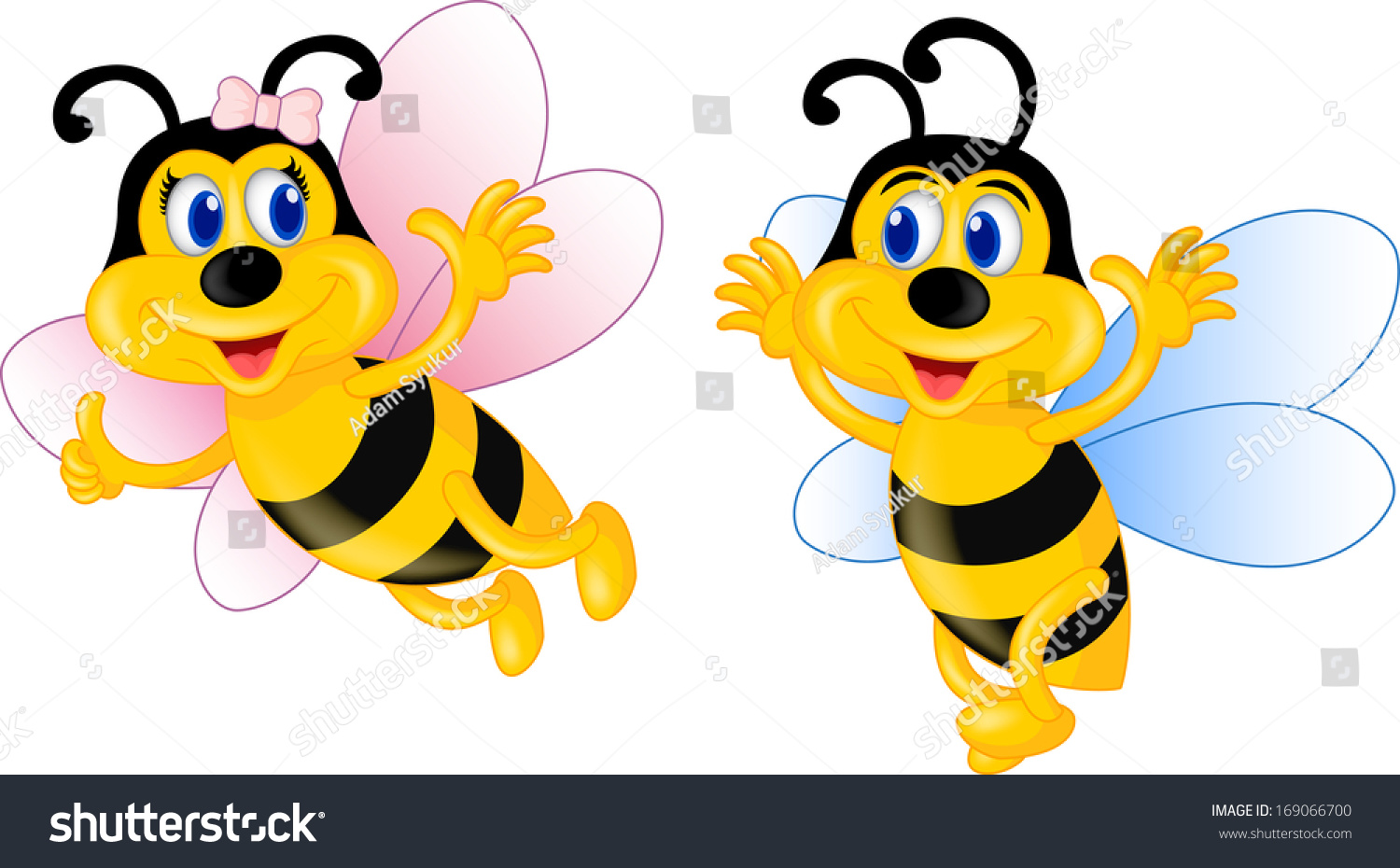 Пчелки для вырезания цветные