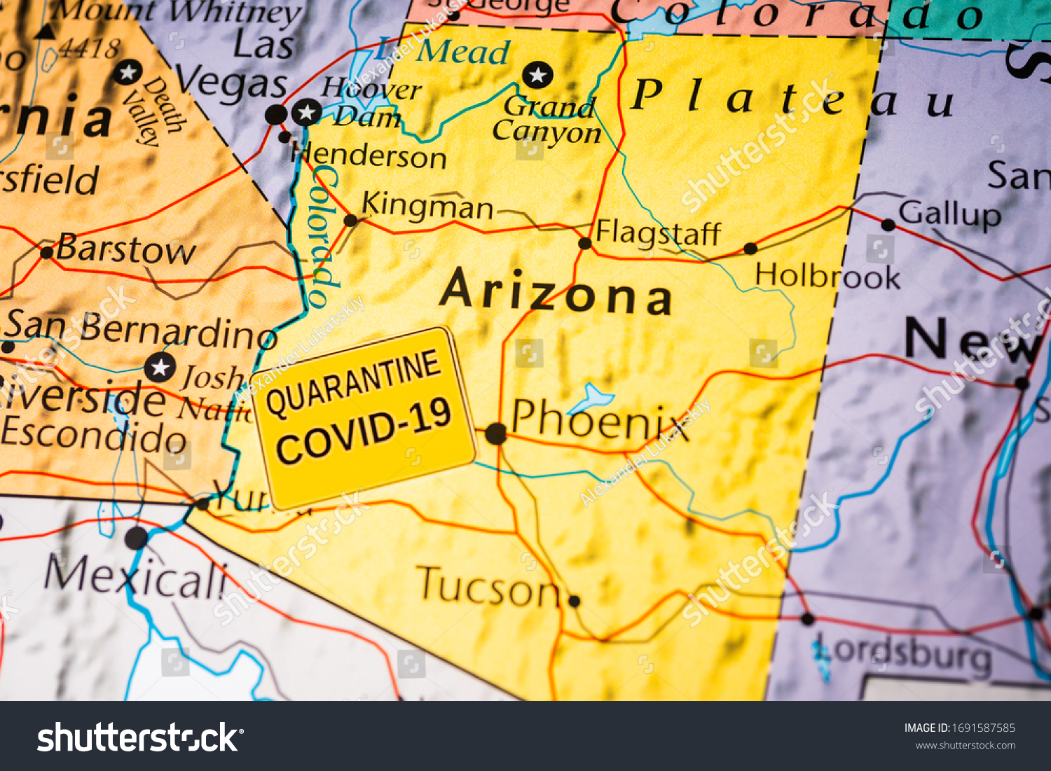 Карта штатов arizona