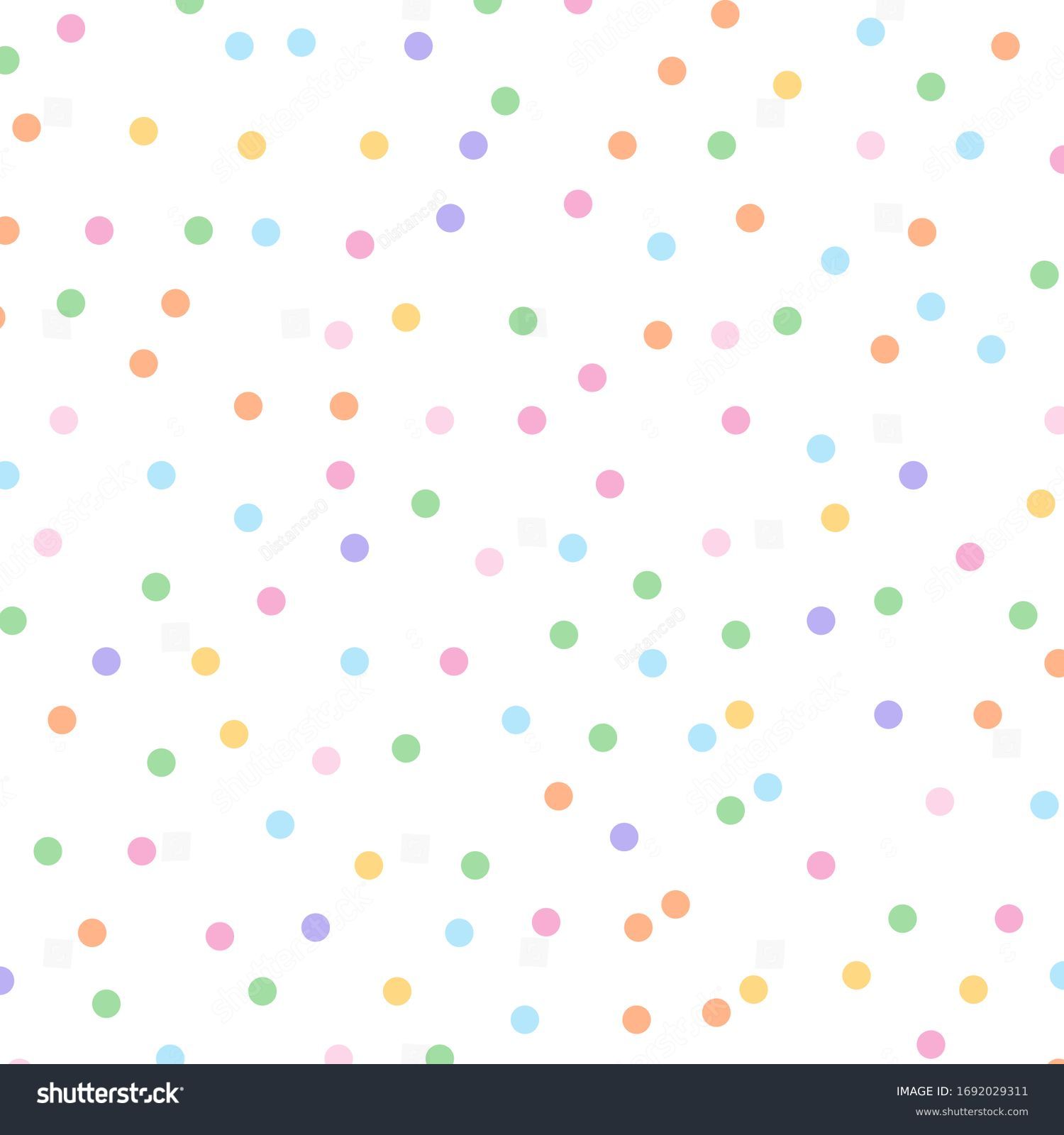 Polka Dots Colorful Pattern On White Stock Vector (Royalty Free ...