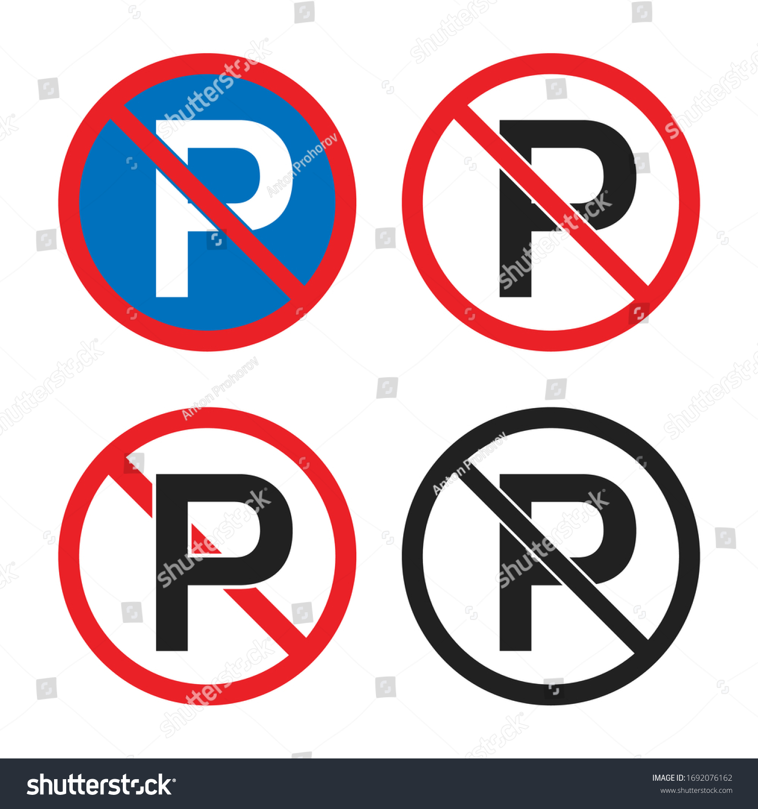 no-parking-road-sign-parking-prohibited-stock-vector-royalty-free