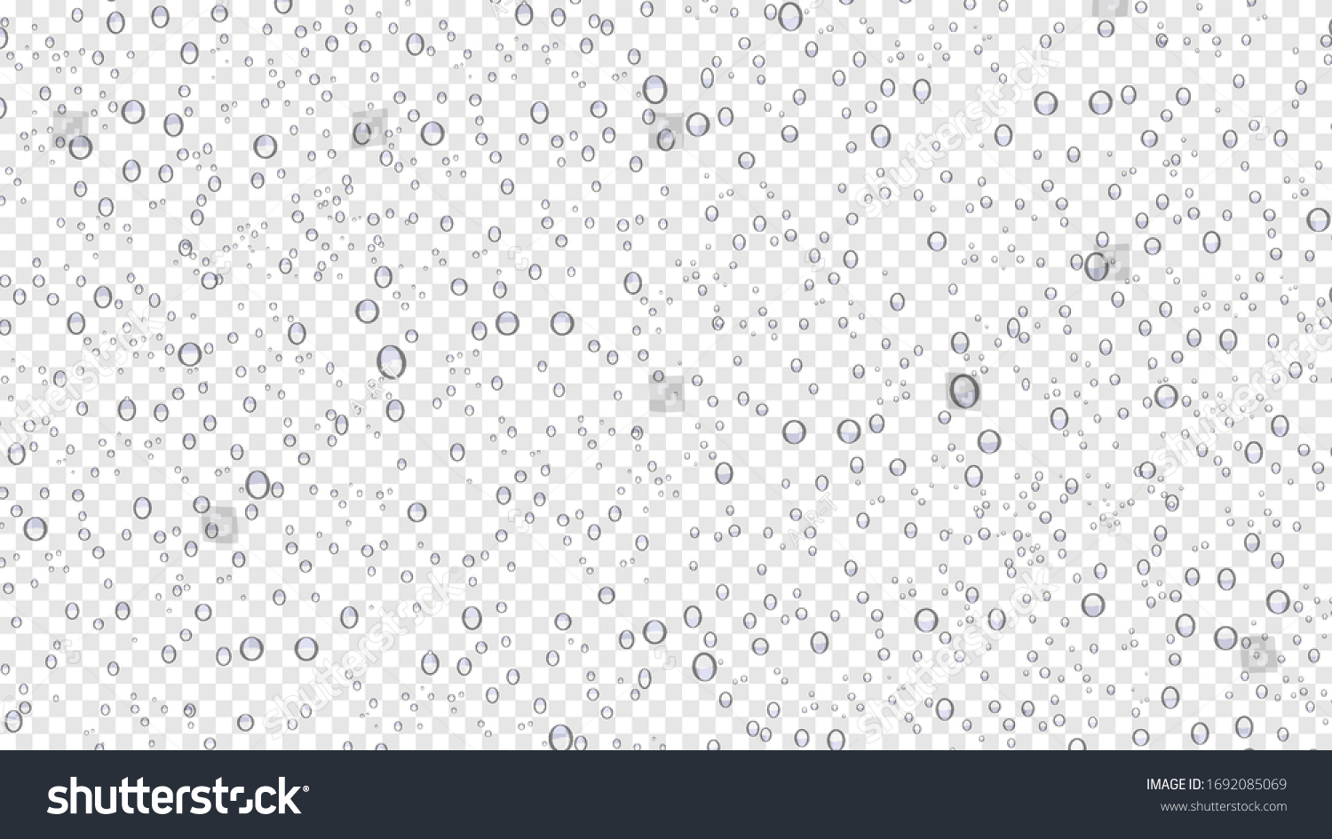 Drops Water Rain On Transparent Background Stock Vector (Royalty Free ...