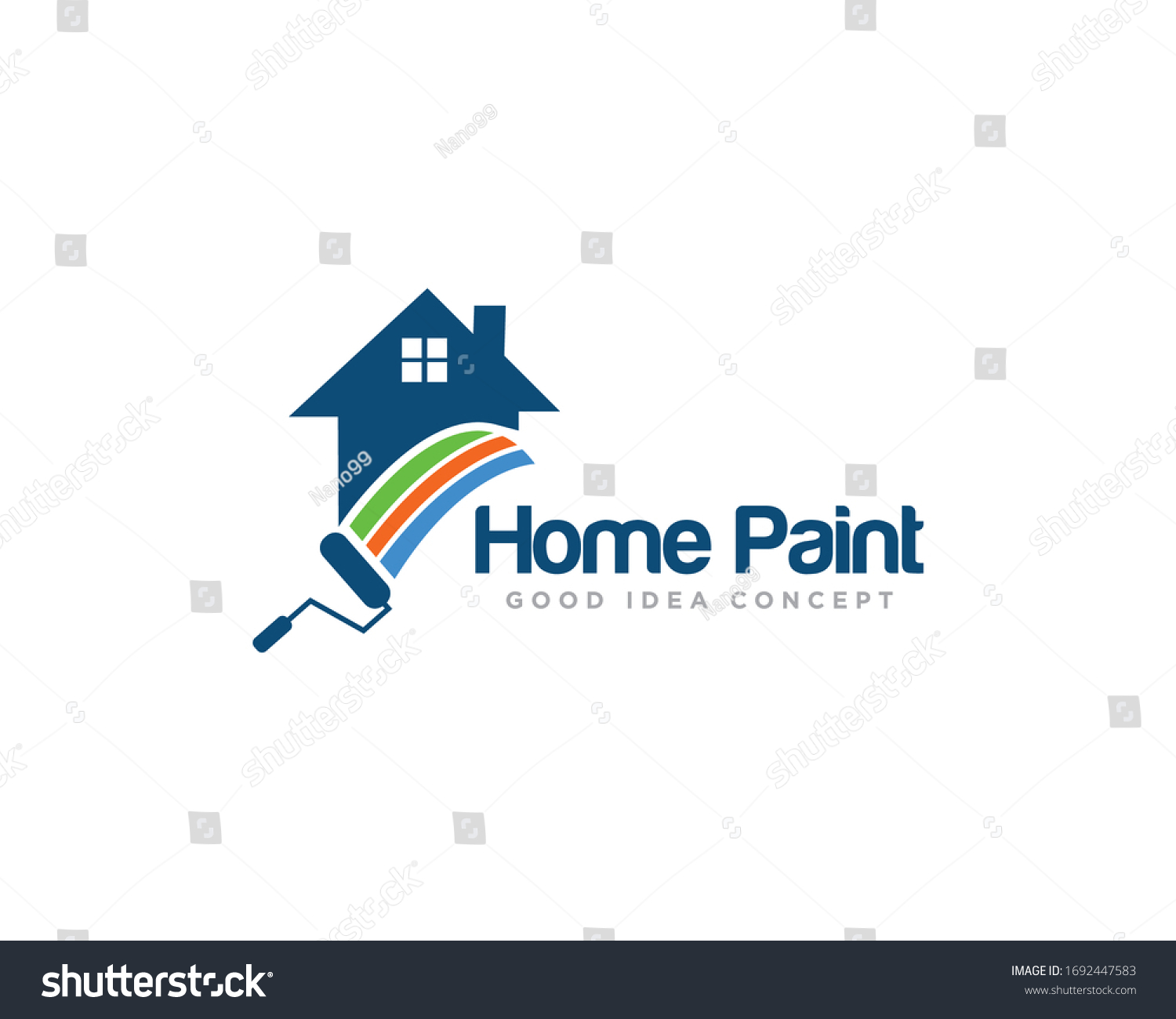 Home Paint Logo Design Vector Stock Vector (Royalty Free) 1692447583 ...