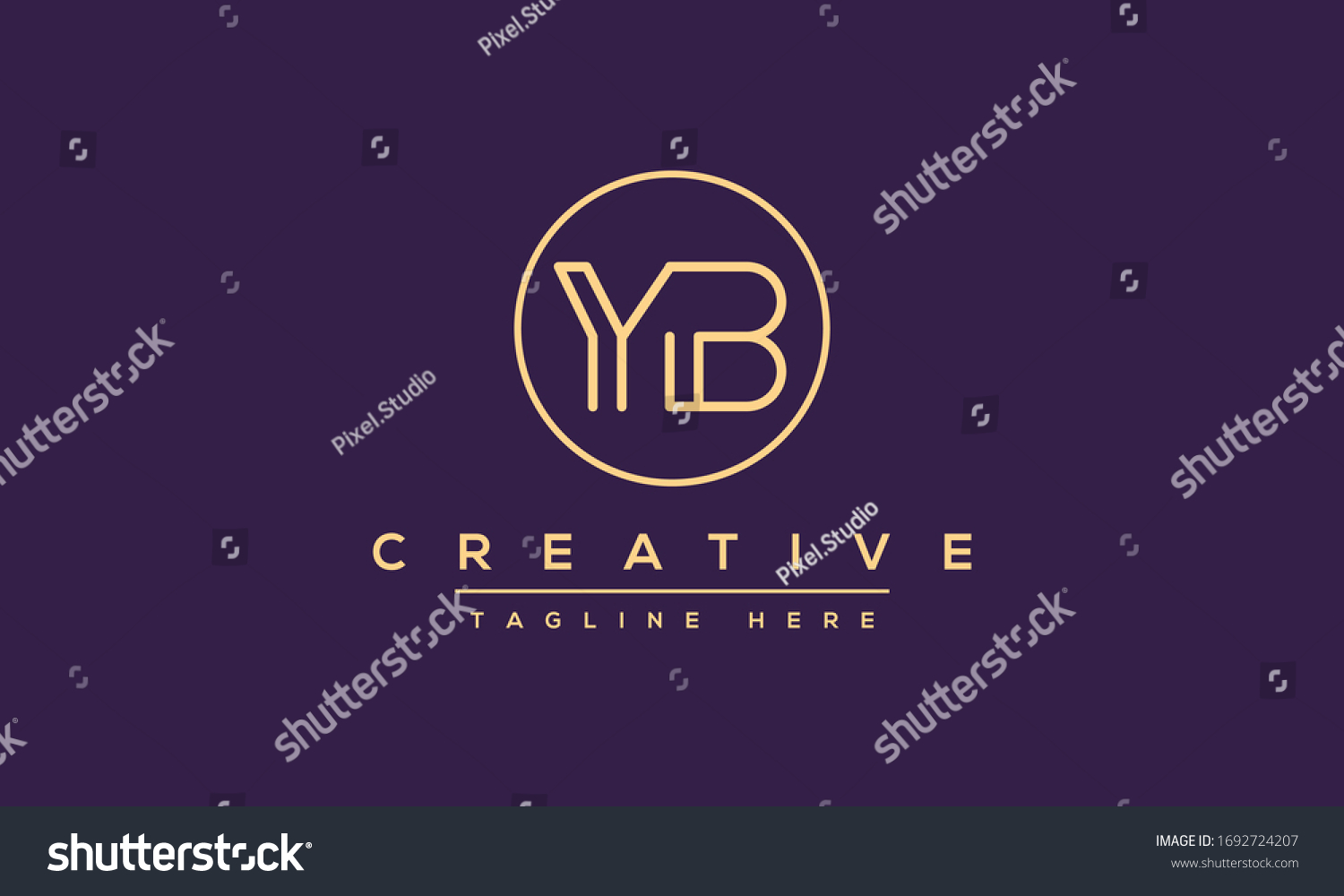 Yb Logo Design Abstract Vector Monogram Stock Vector Royalty Free 1692724207 Shutterstock 3850