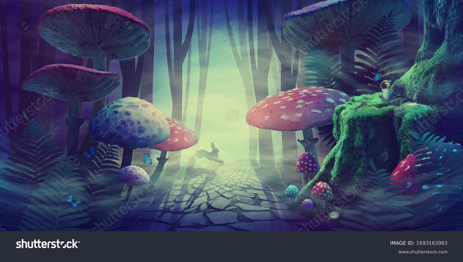 1,268 Alice in wonderland forest Images, Stock Photos & Vectors ...