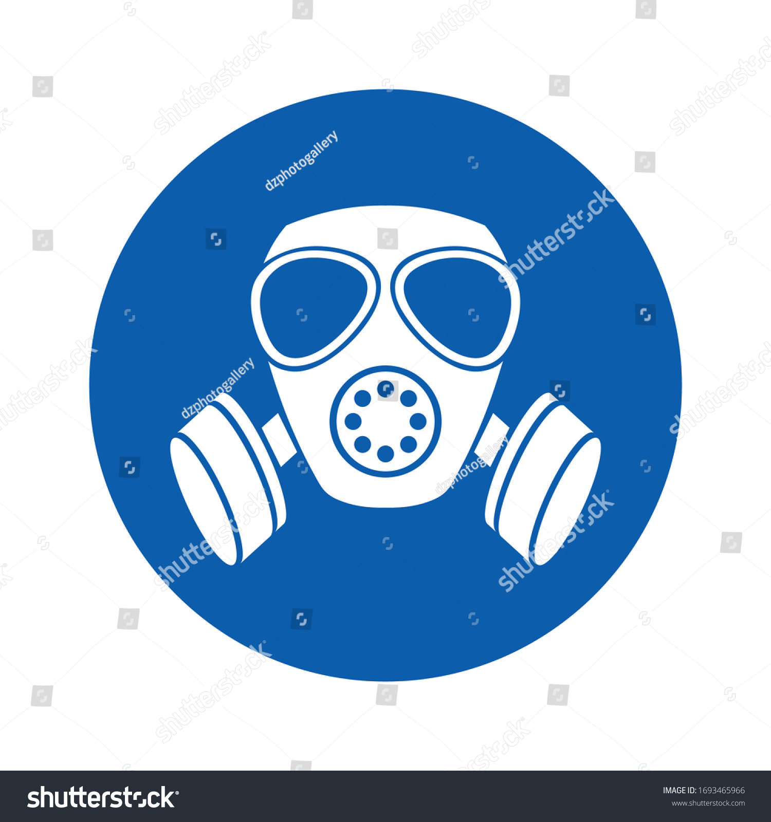 Respiratory Protection Must Be Worn M017 Stock Vector (Royalty Free ...