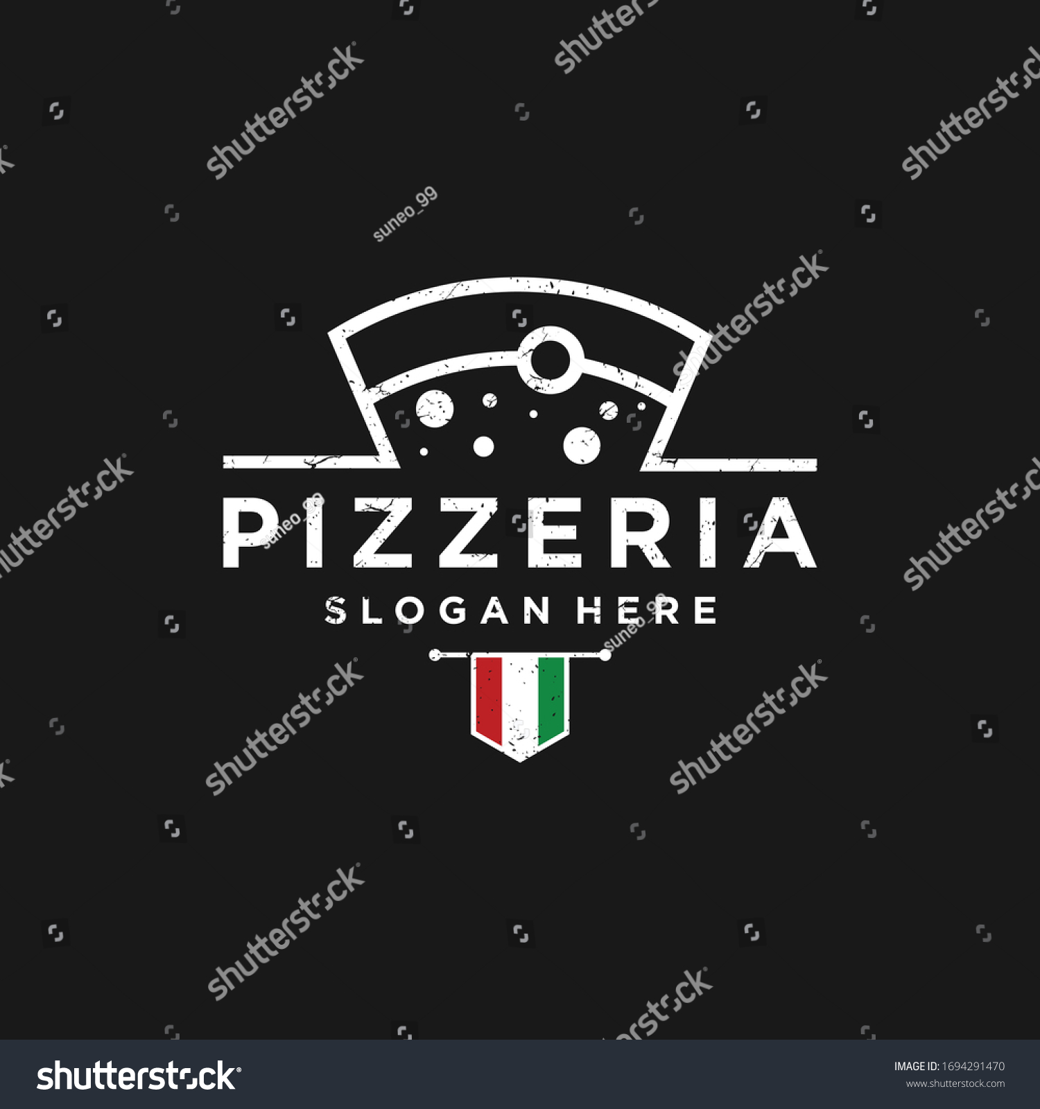 Italian Pizza Restaurant Design Logo Symbols Stock Vector (Royalty Free ...