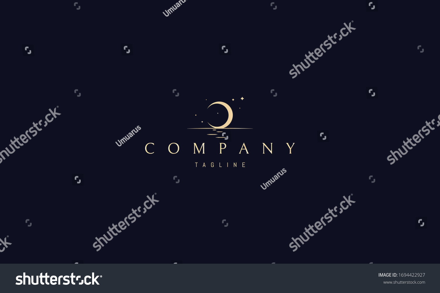 Vector Golden Logo On Which Abstract Stock Vector (Royalty Free ...