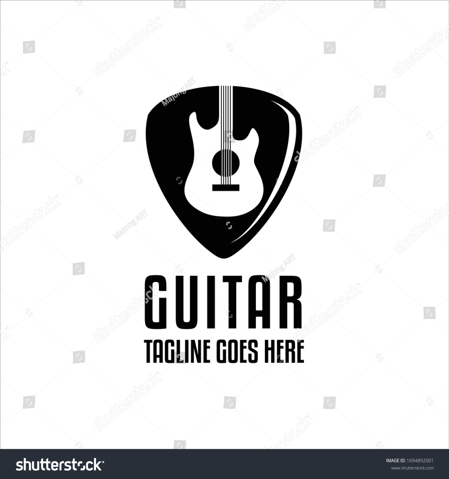 Guitar Music Vector Logo Symbols Icons เวกเตอร์สต็อก ปลอดค่าลิขสิทธิ์ 1694892001 Shutterstock 8085