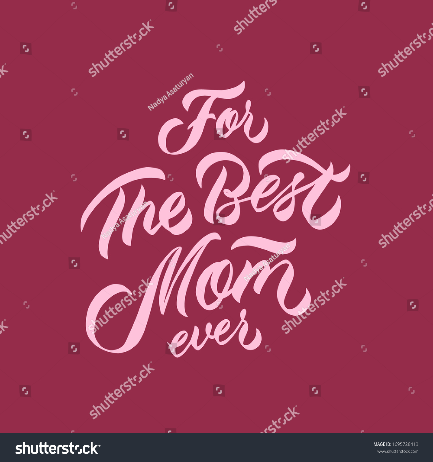 Best Mom Ever Happy Mothers Day Stock Vector (Royalty Free) 1695728413