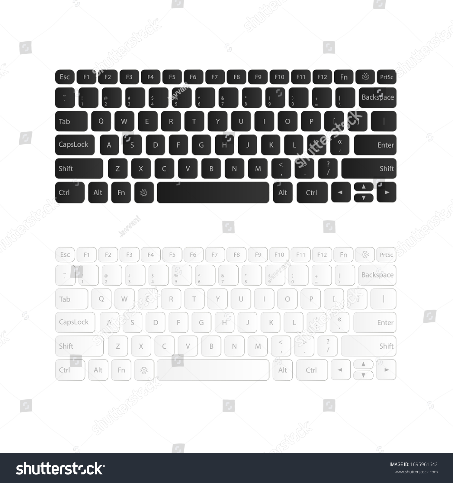 Set Keyboard Layouts Layout Keyboard Buttons Stock Vector (Royalty Free