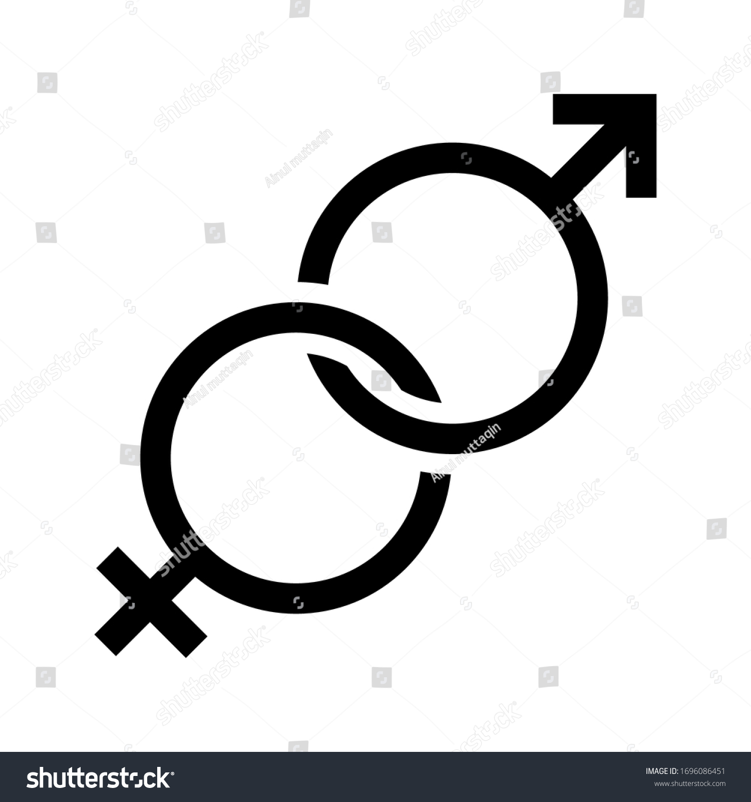 Gender Icon Man Woman Icon Male Stock Vector (Royalty Free) 1696086451 ...