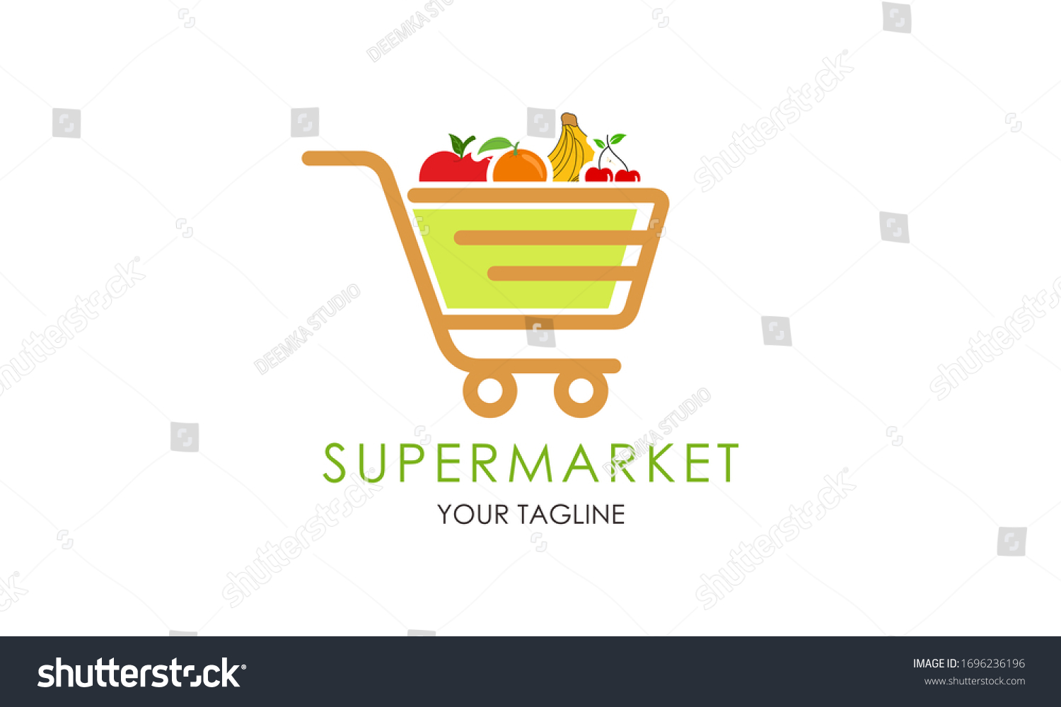 Supermarket Logo Template Design Vector Stock Vector (Royalty Free ...