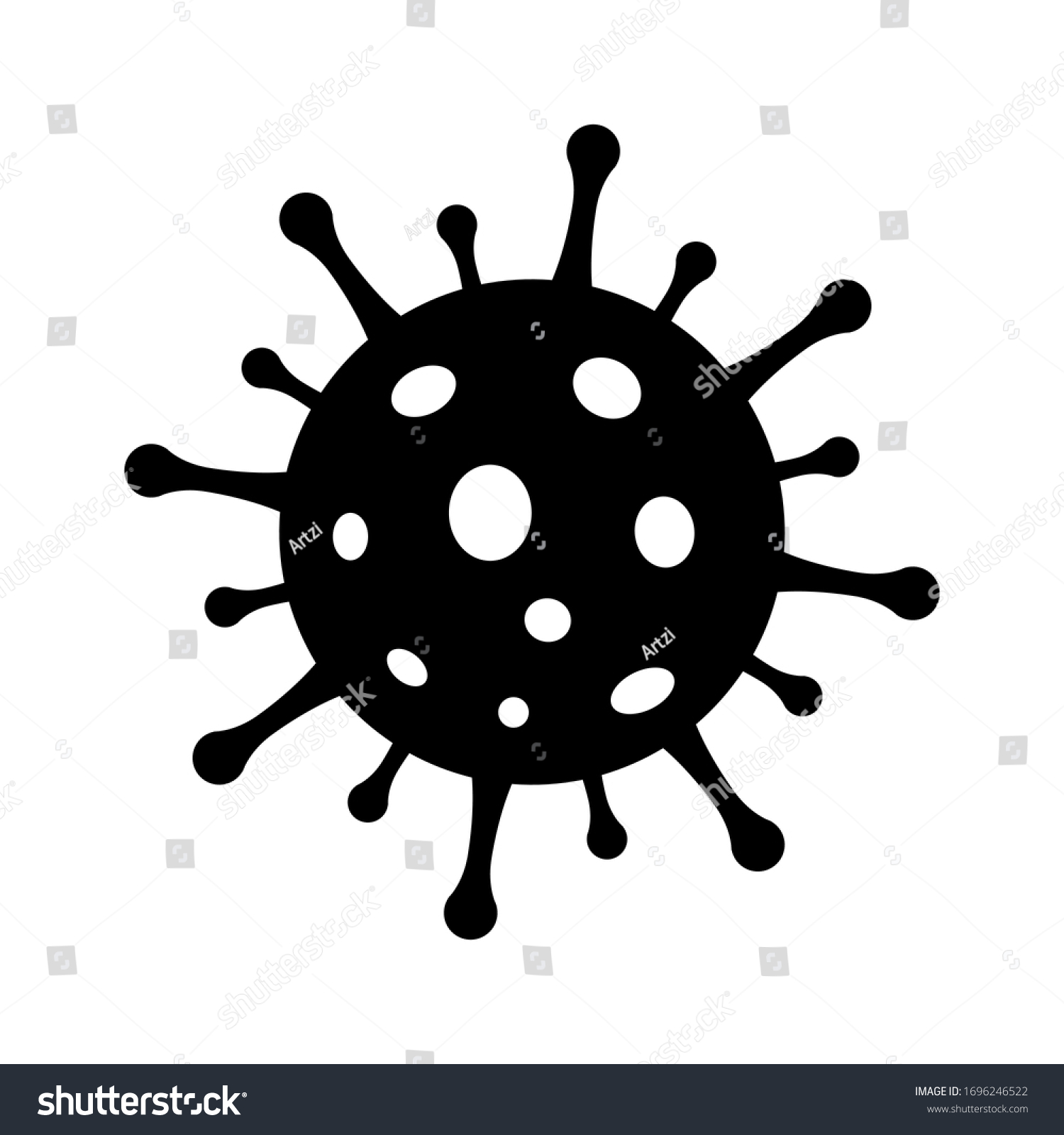 Virus Bacteria Microbes Icon Vector Bacteria Stock Vector (Royalty Free ...