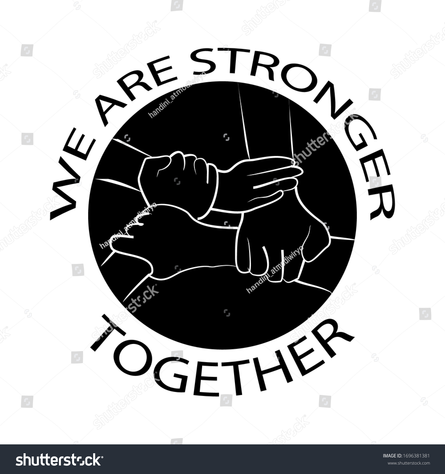 We Stronger Together Motivational Quote Stock Vector (Royalty Free ...