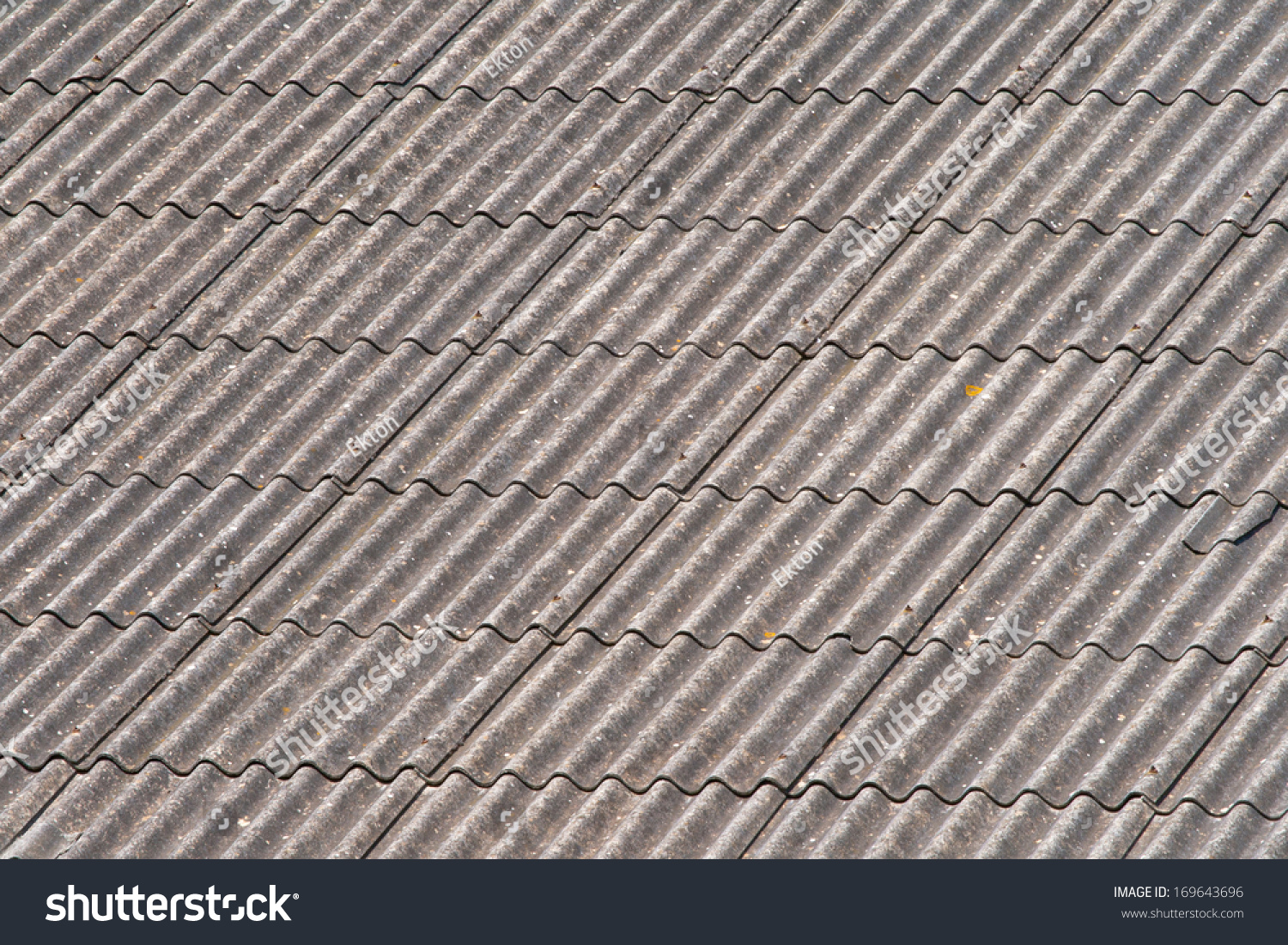 Corrugated Asbestos Cement Roof Stock Photo 169643696 | Shutterstock