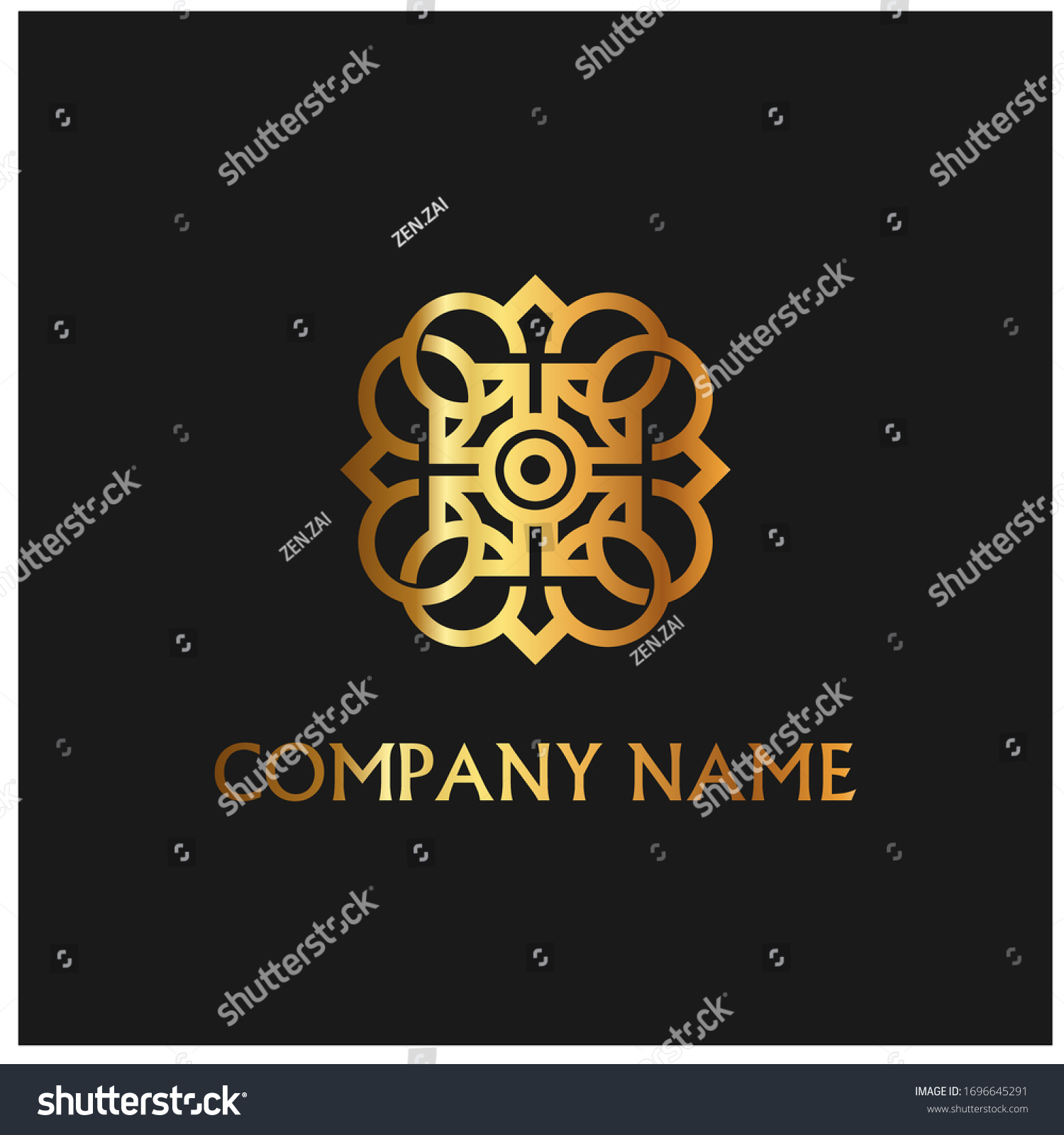 Luxury Logo Template Abstract Badge Frame Stock Vector (Royalty Free ...