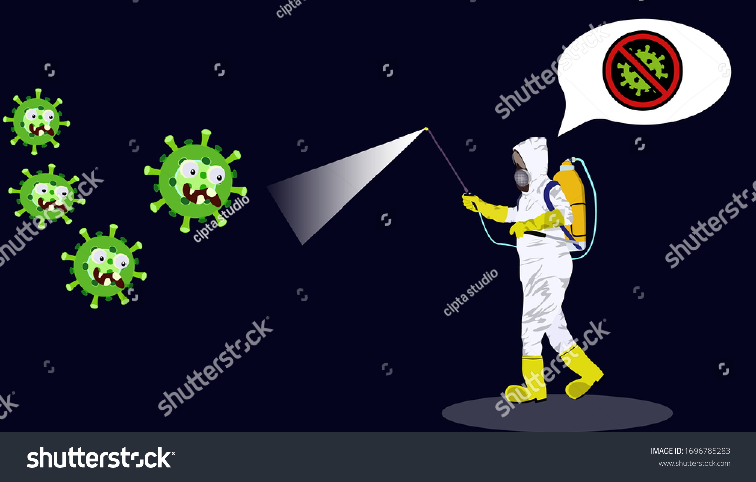 Illustration Vector Graphic Fight Covid19 Corona Stock Vector (Royalty ...