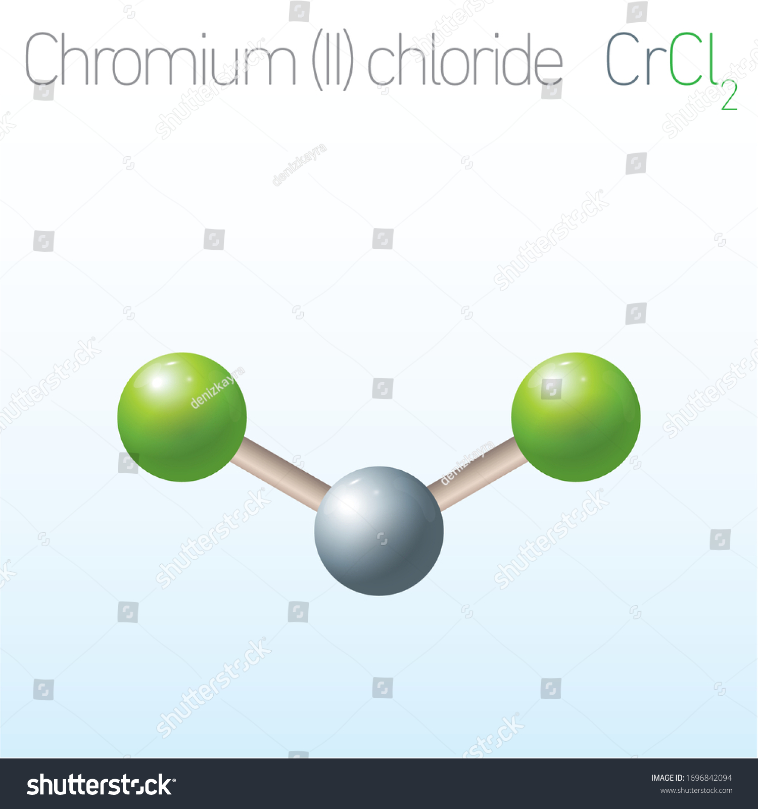 Chromium Ii Chloride Crcl2 Structural Chemical Stock Vector (Royalty ...