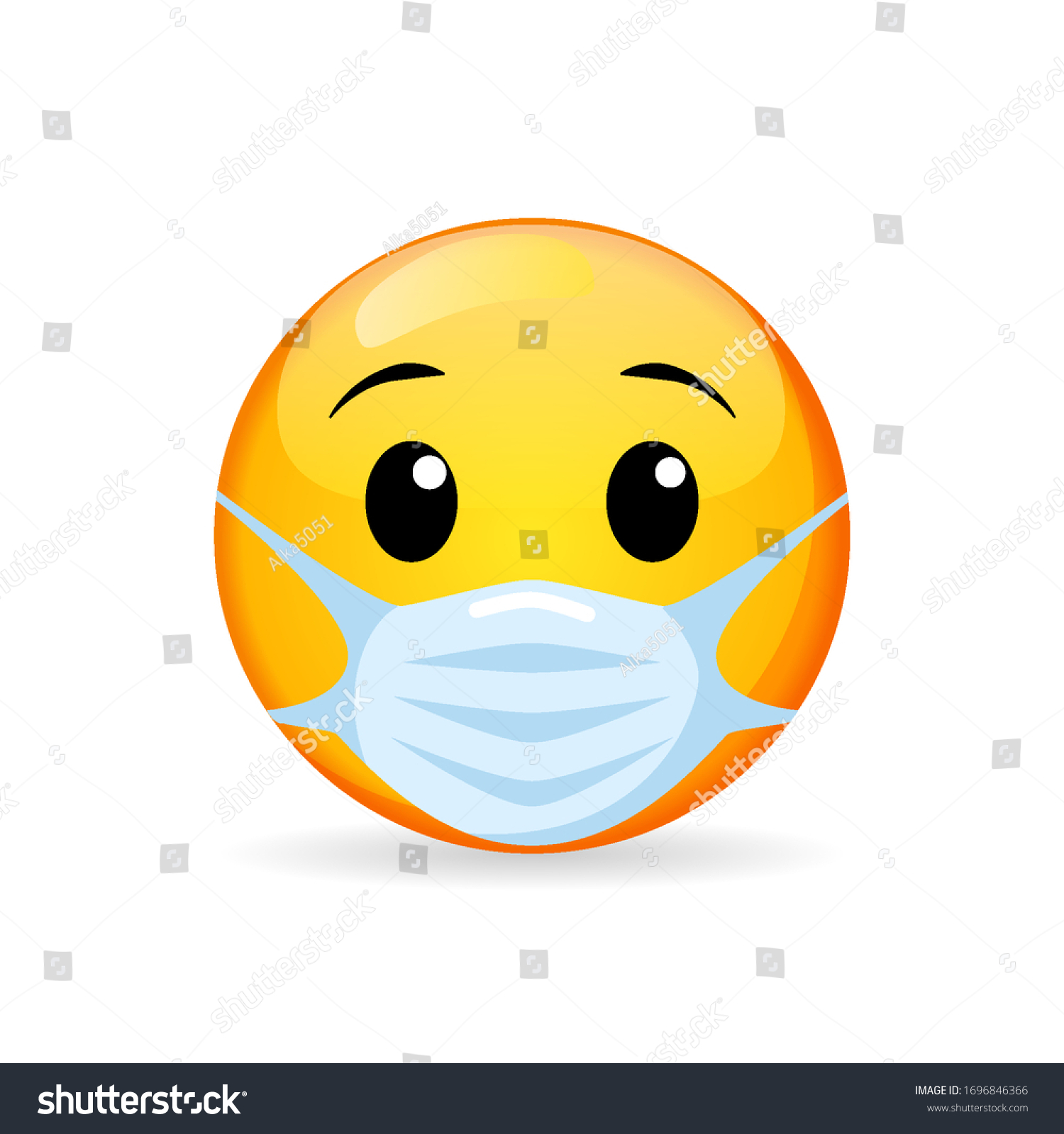 Emoji Medical Mask Emoticon Surgical Mask Stock Vector (Royalty Free ...