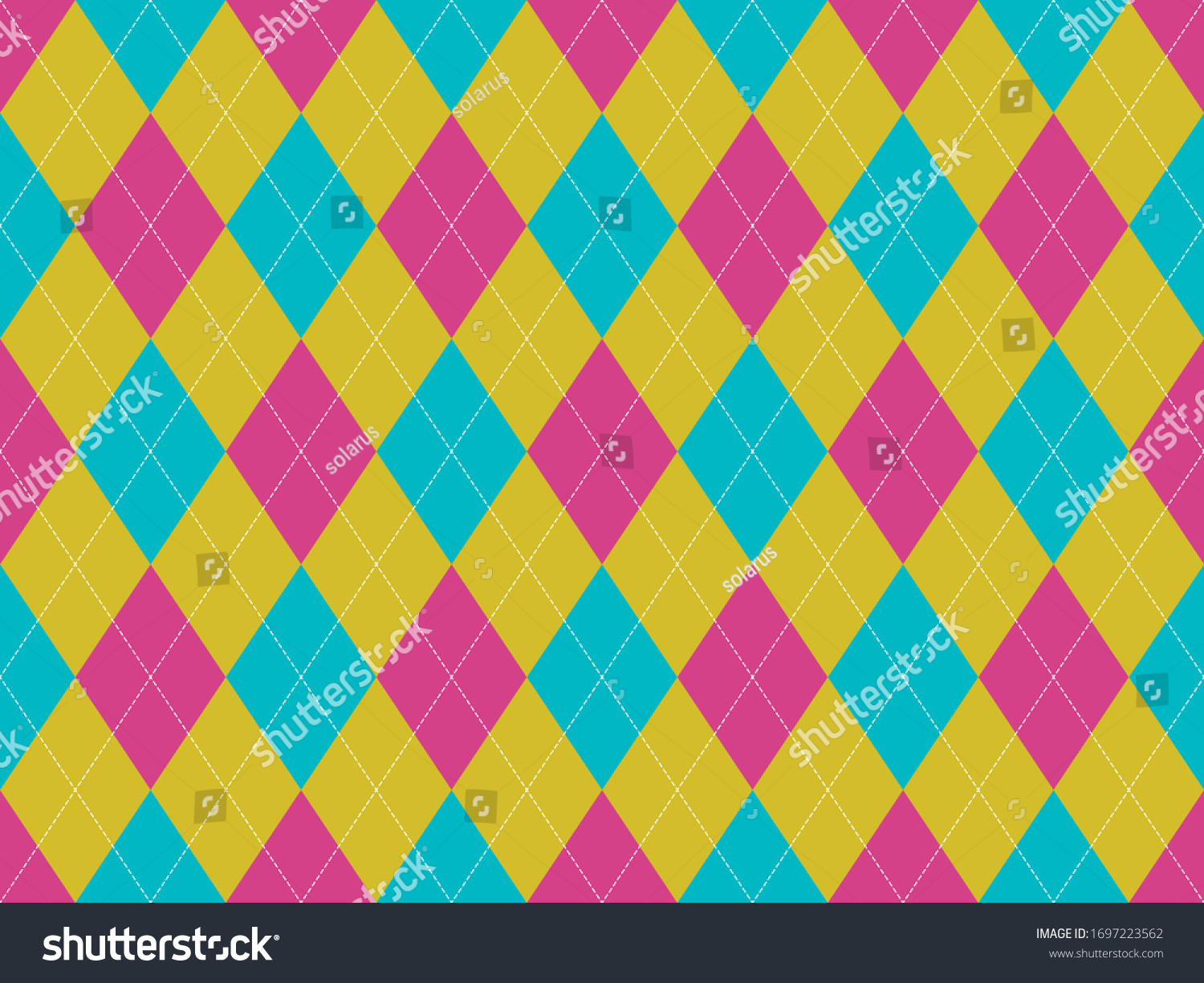 Argyle Pattern Seamless Fabric Texture Background Stock Vector (Royalty