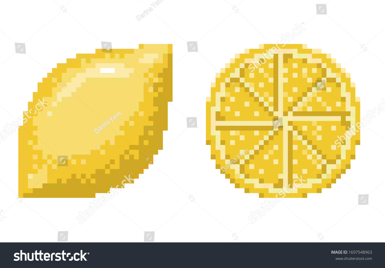 Лимон пиксель арт