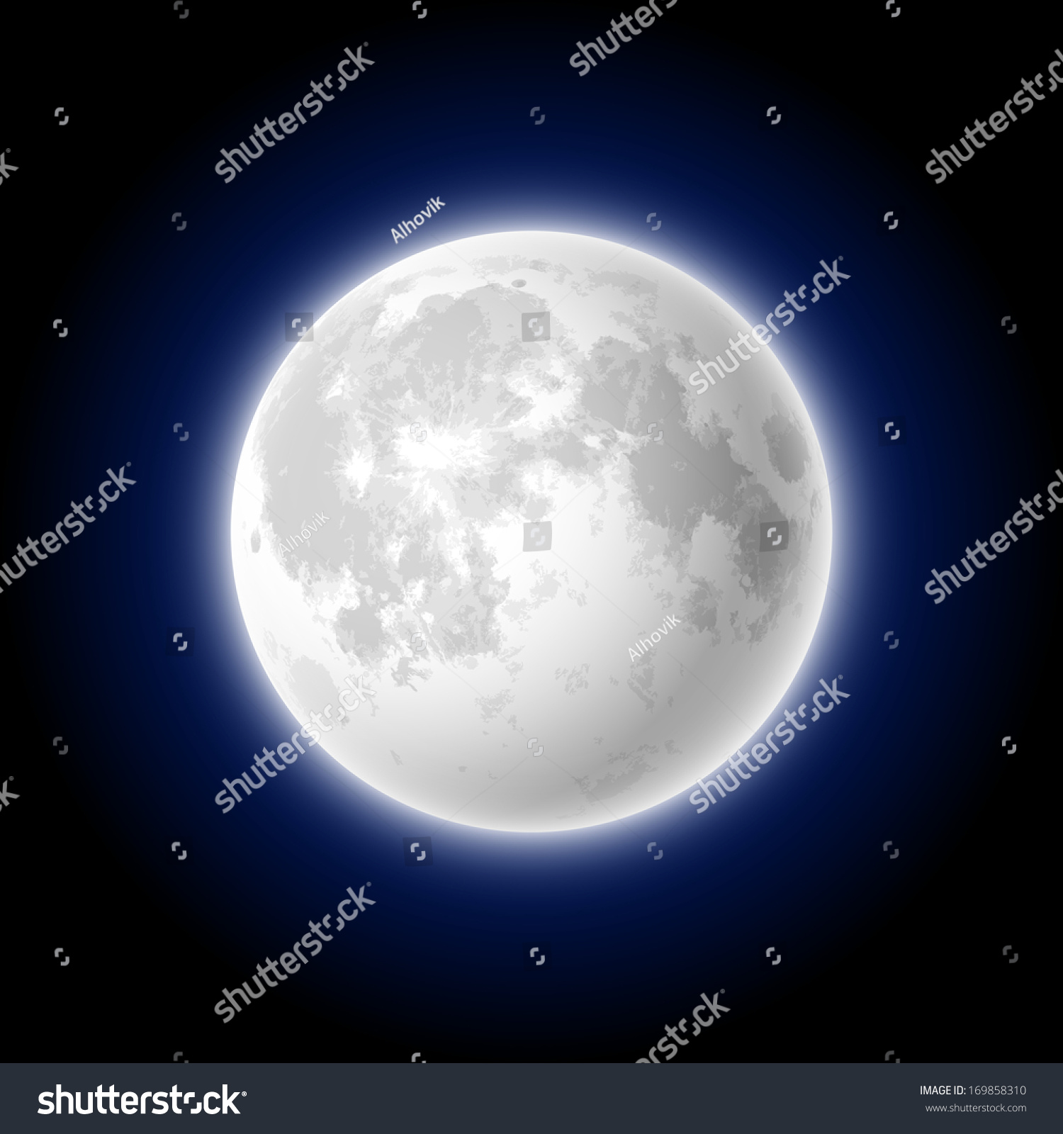 Moon Vector Stock Vector (Royalty Free) 169858310 | Shutterstock