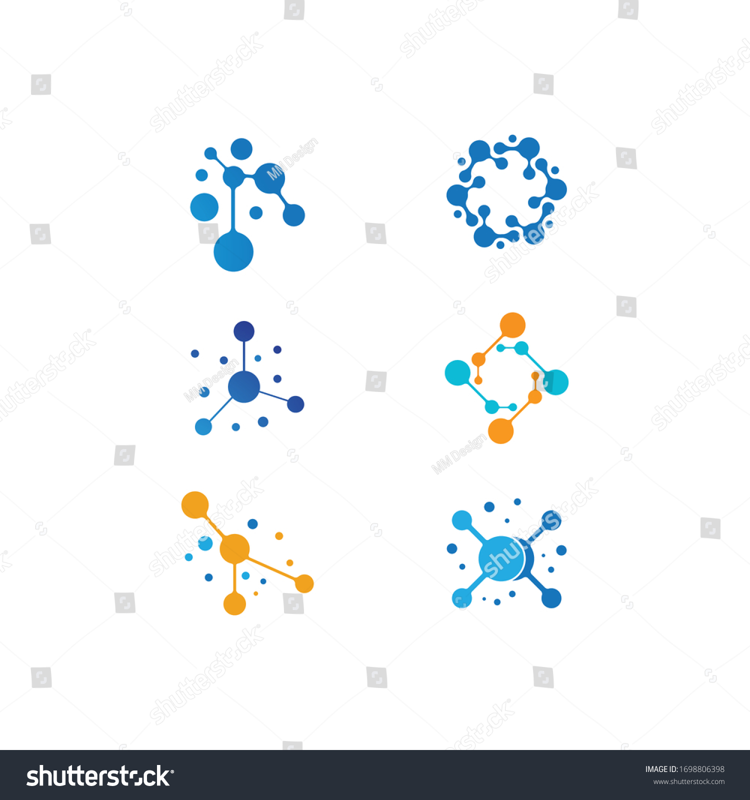 Molecule Icon Illustration Vector Design Stock Vector (Royalty Free ...