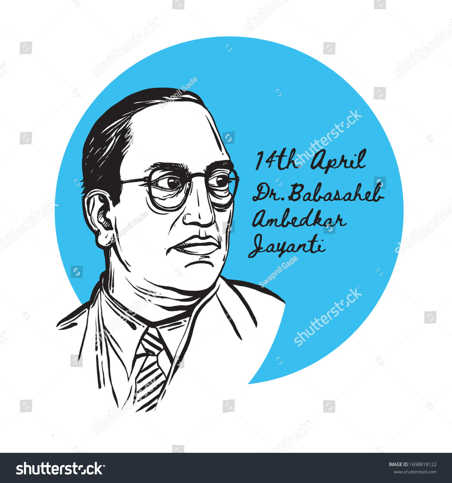 Illustration Dr Bhimrao Ramji Ambedkar Dr Stock Vector (Royalty Free ...