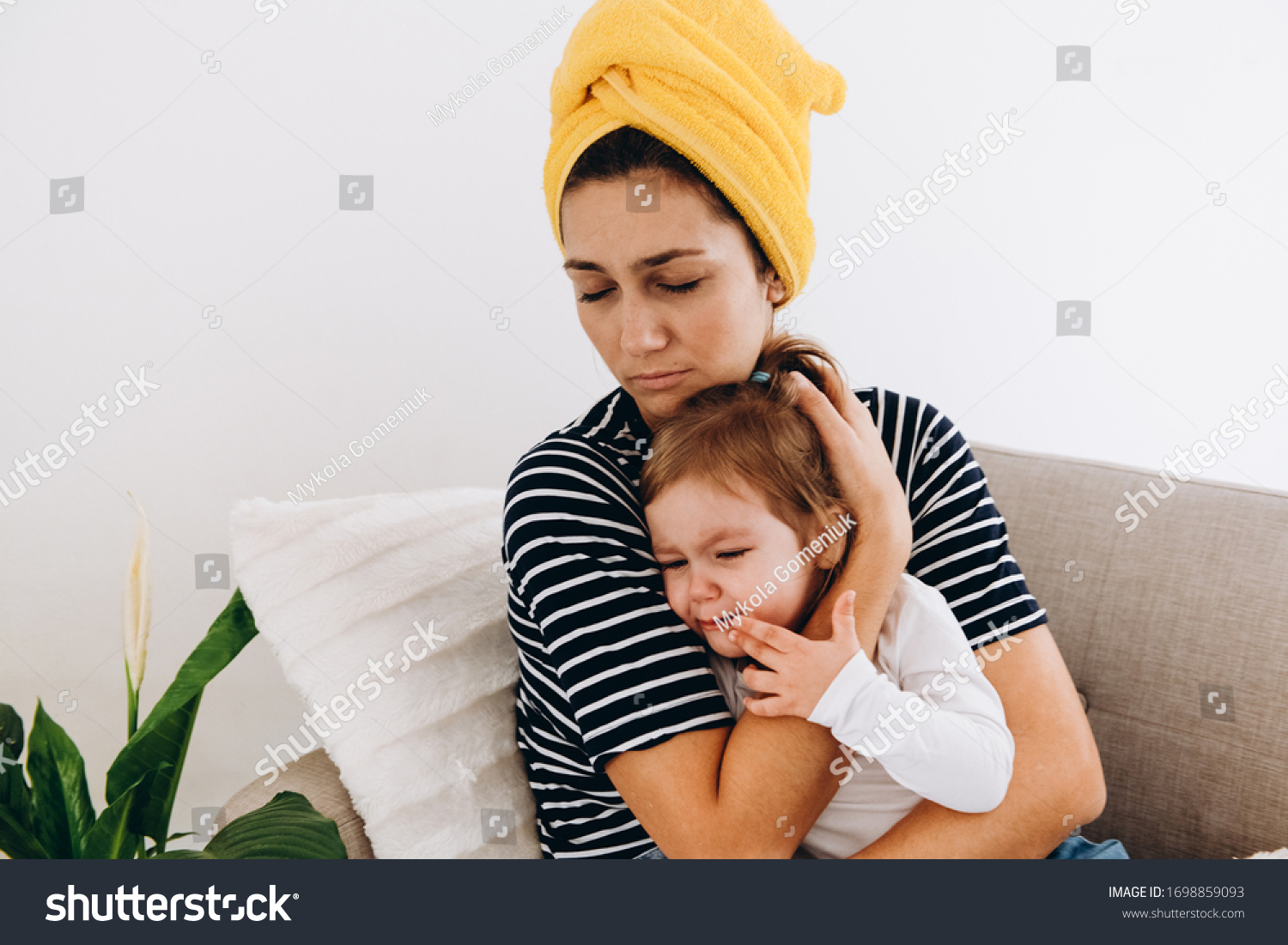 Little Girl Burst Into Crying Mother Stock Photo 1698859093 | Shutterstock