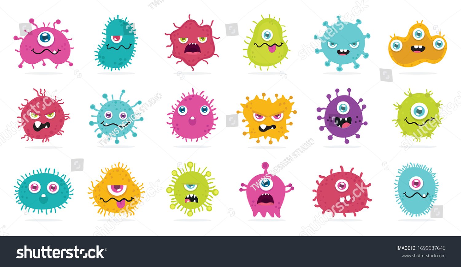 Coronavirus Monster Design Vector Virus Infection Stock Vector (royalty 