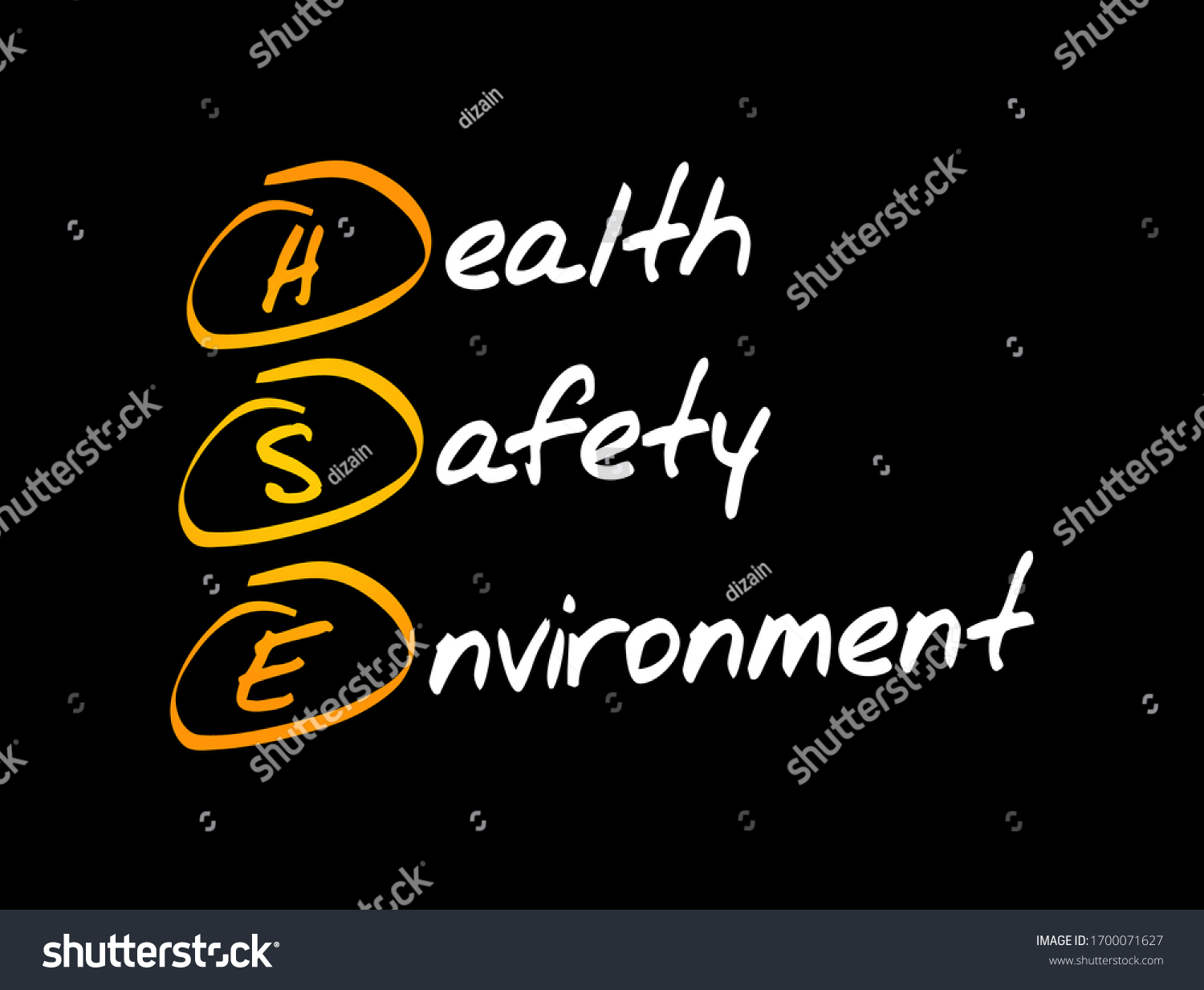 Hse Health Safety Environment Acronym Concept Stock Vector (Royalty ...