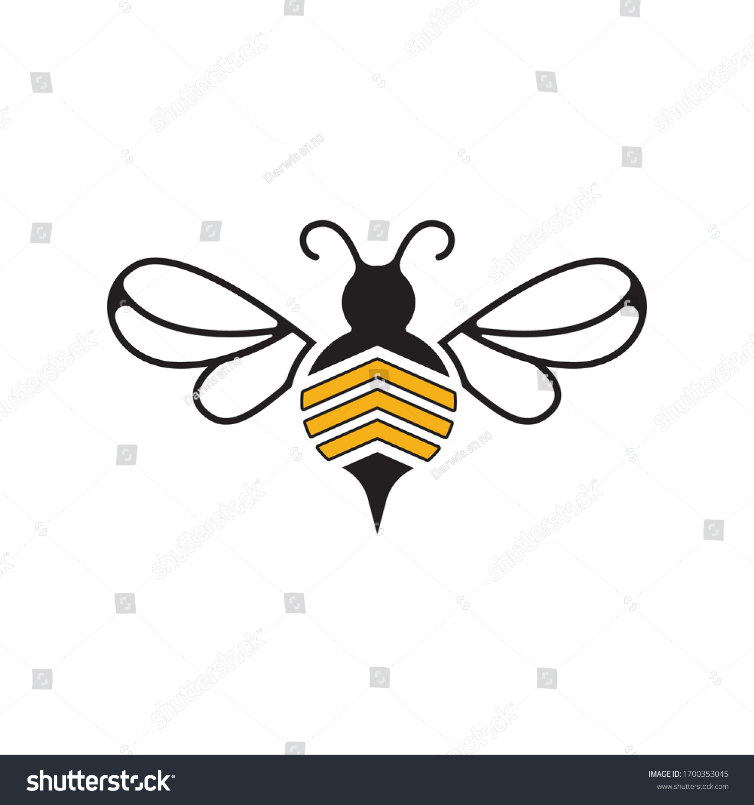 Nature Bee Honey Logo Vector Image Stock Vector (Royalty Free ...