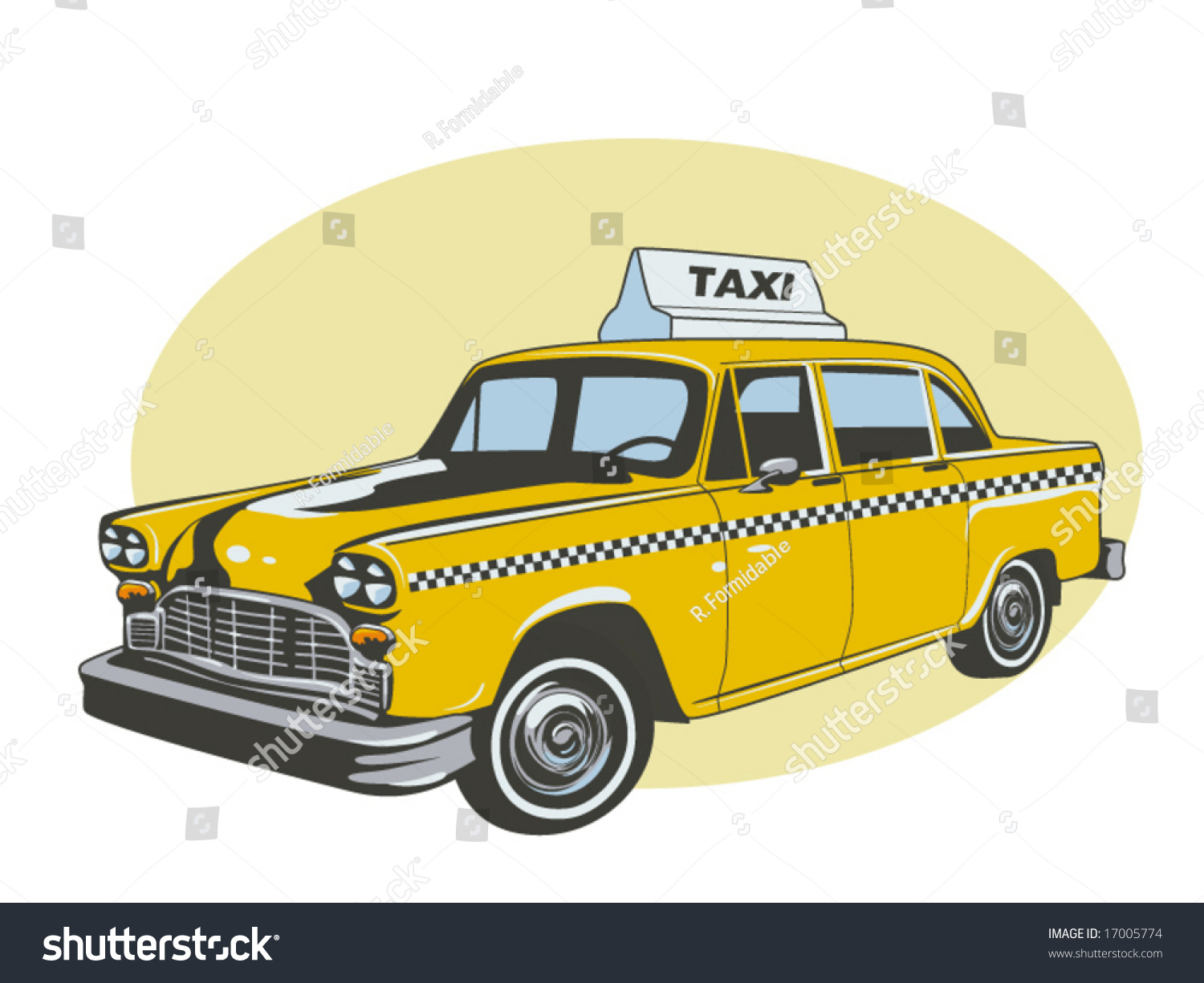 Лейбл ретро желтое такси вектор