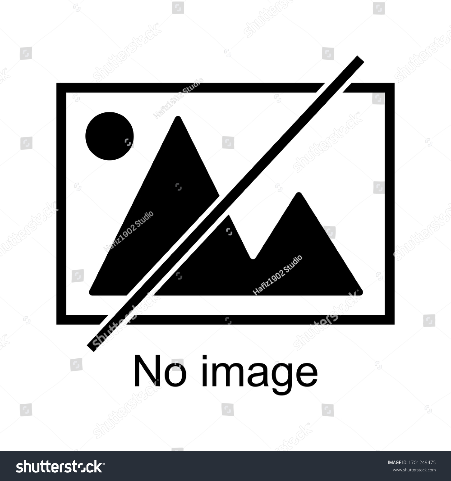 No Image Vector Isolated On White Stock Vector (Royalty Free ...