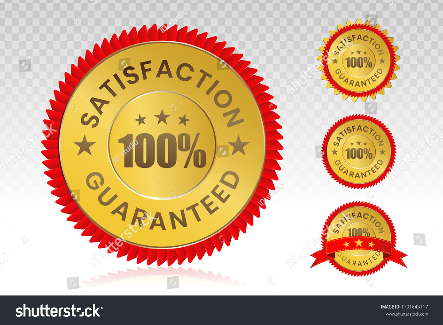 100 Percent Customer Satisfaction Seal Transparent Stock Vector ...