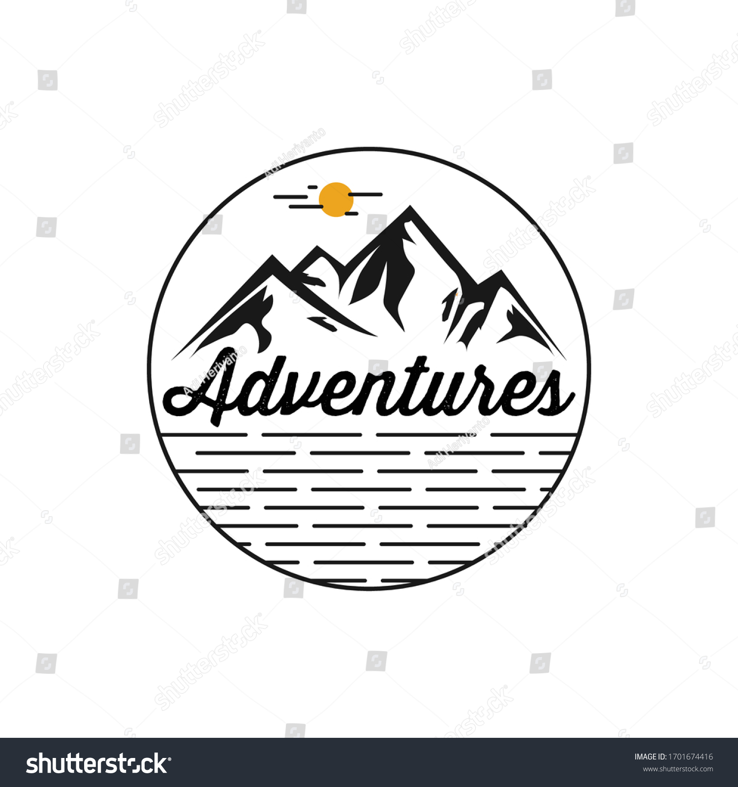 Mountain Logo Adventure Outdoor Logo Design Stock Vector (Royalty Free ...