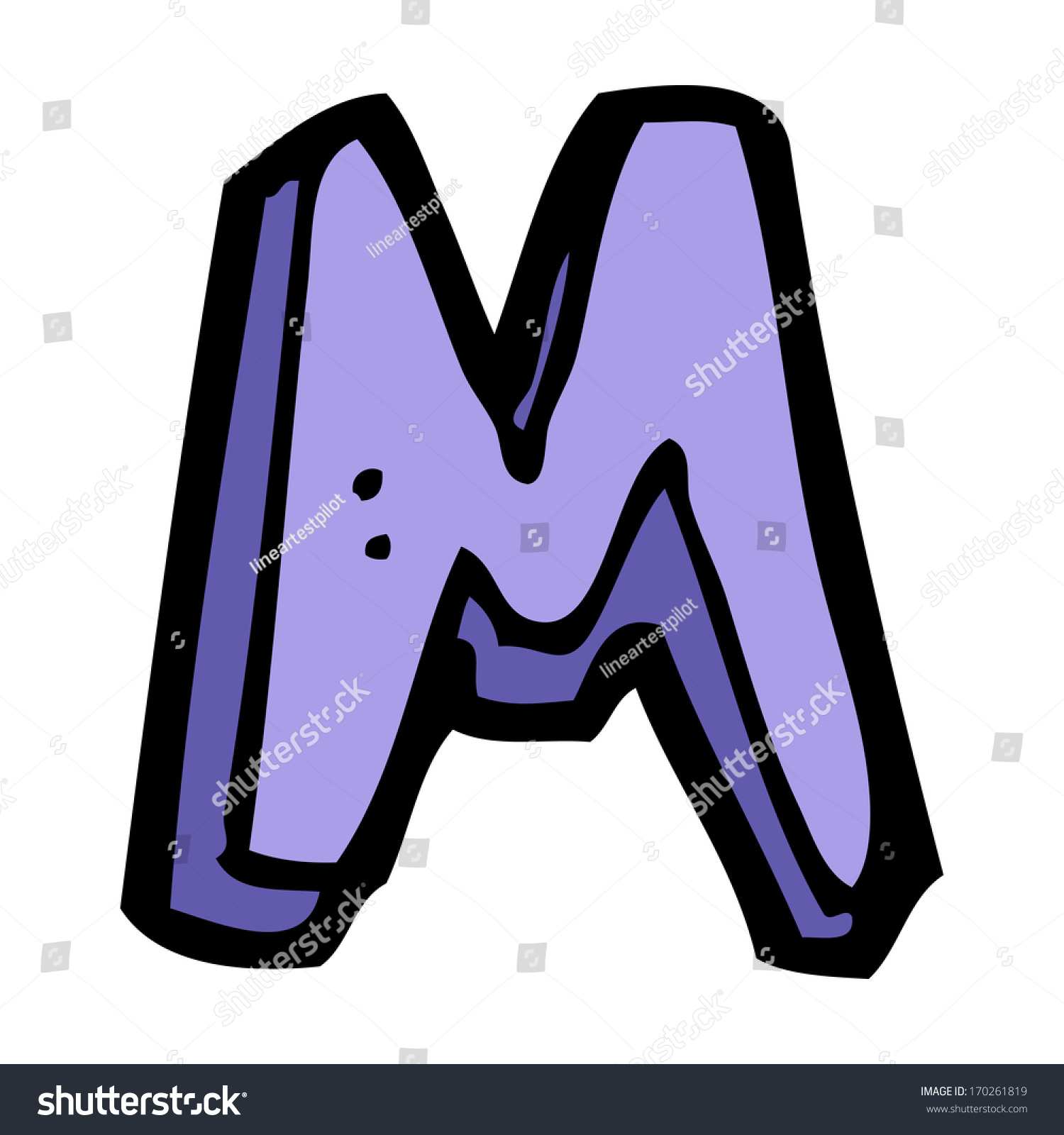 Cartoon Letter M Stock Vector (Royalty Free) 170261819 | Shutterstock