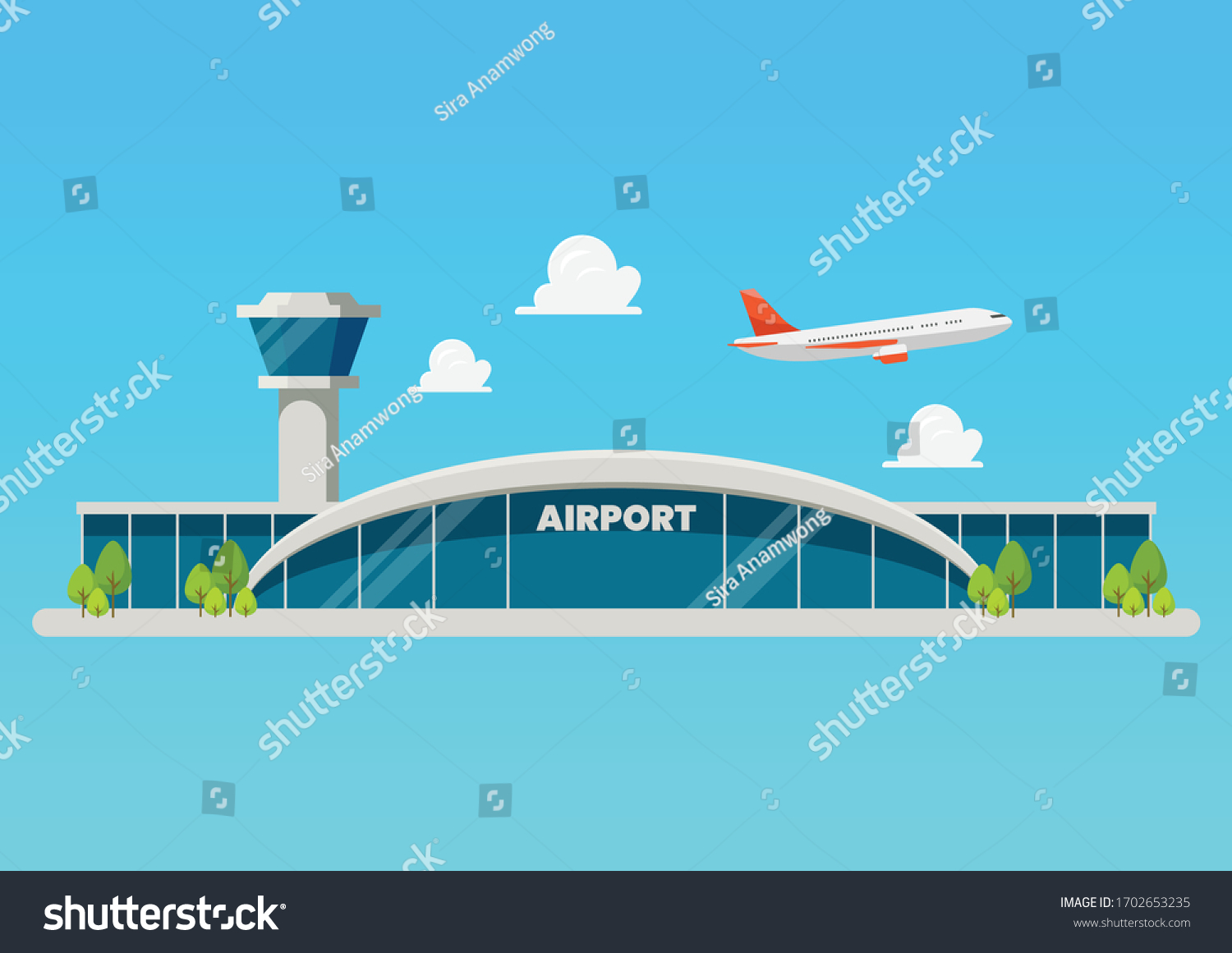 Аэропорт Векторная Графика