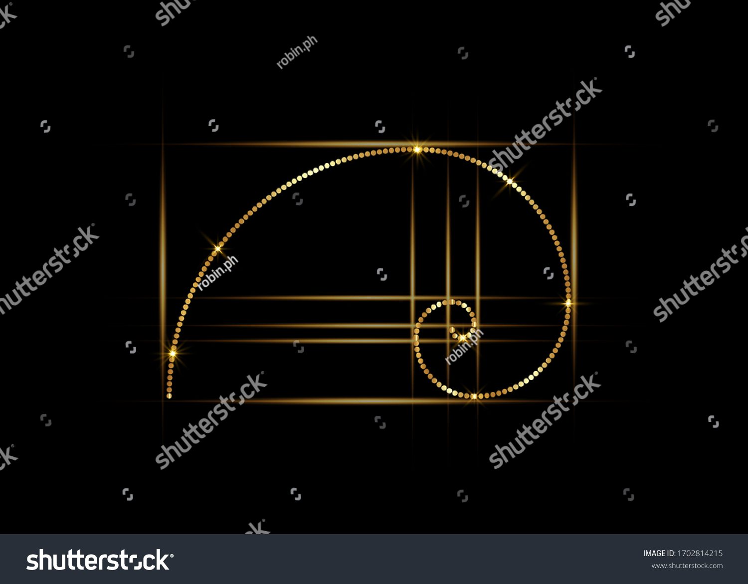 Golden Ratio Fibonacci Number Golden Section Stock Vector (Royalty Free ...