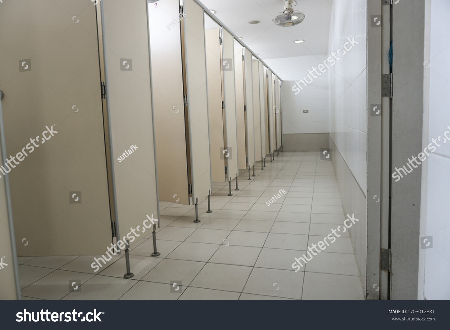 Public Toilet Restroom Lavatory Doors Public Stock Photo 1703012881 