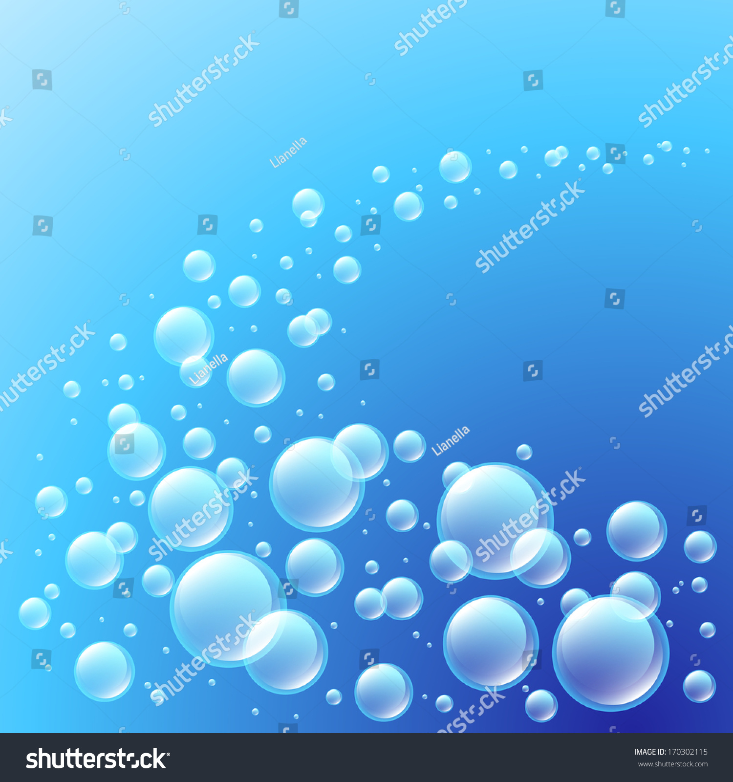 Wave Bubbles Background Your Design Stock Illustration 170302115 ...