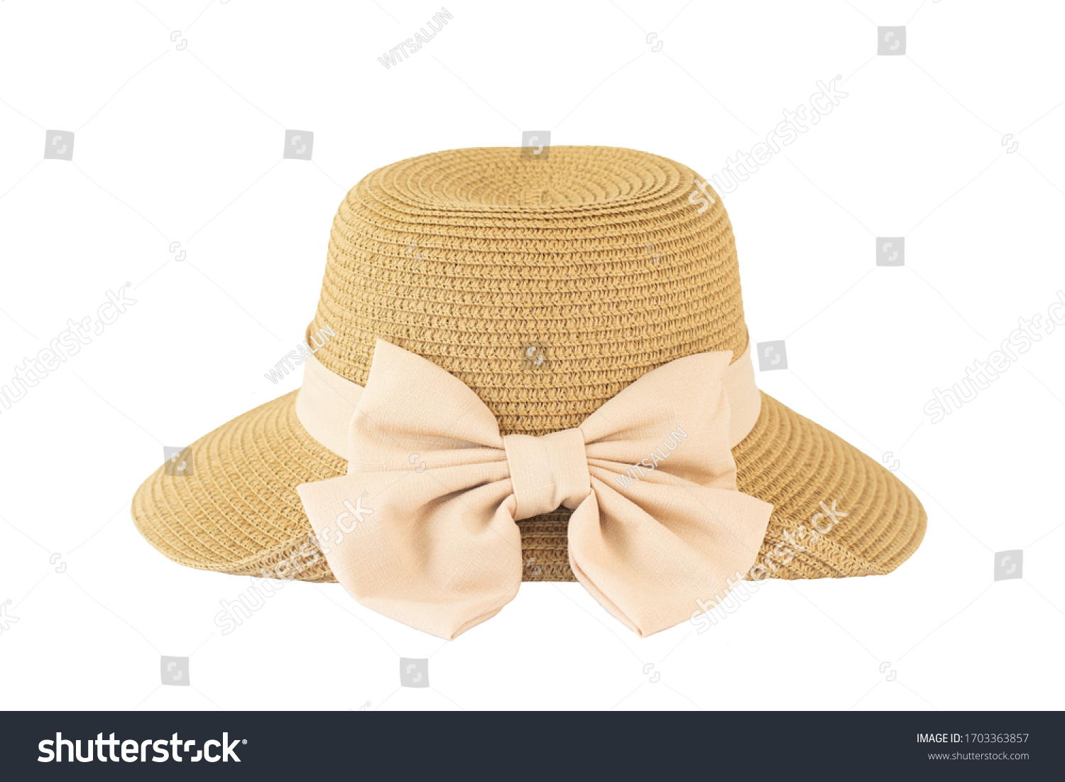 straw hat pink ribbon